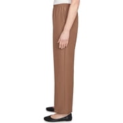 Alfred Dunner Womens Classic Signature Fit Textured Trousers With All-Around Elastic Waistband