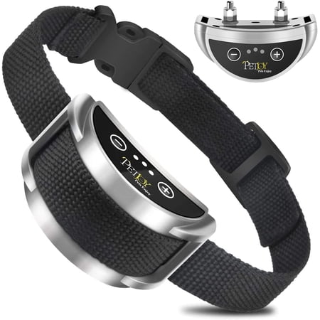 Paipaitek Dog Bark Collar Automatic Shock & Beep Waterproof & Rechargeable For Small to Large Dogs Black