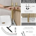 thumbnail image 6 of Stylish 12" Ht Single Handle Brushed Gold Vessel Bathroom Faucet B-122G, 6 of 13