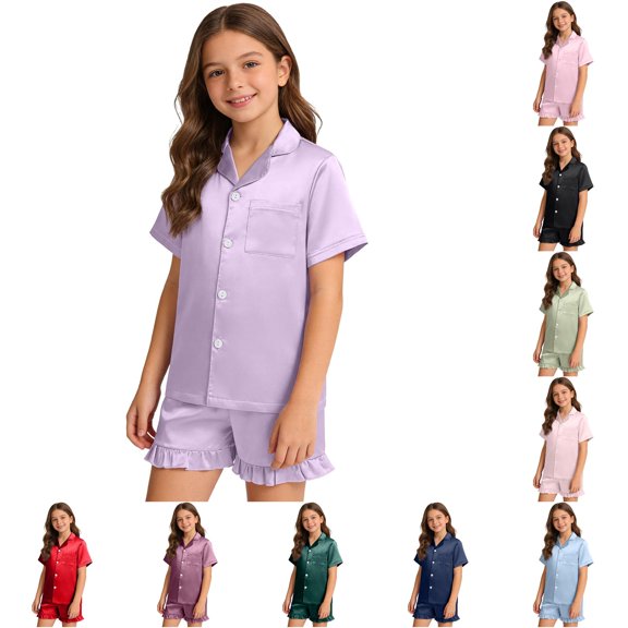 Cool Comfortable Summer Loungewear Set Kids Soft Viscose Girls Boys Home Wear Girls Casual Outfit Sets