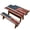 American Flag, variant on Taierverra Halloween Picnic Table Cover with Bench Covers with Elasticity 6ft Pumpkin Bat Ghost Patio Tablecloth, Reusable Waterproof Table Cloth for Camping, Party, Vacation