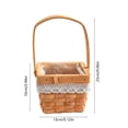 thumbnail image 3 of Handmade Wicker Basket for Flowers, Small Wooden Storage Baskets with Handles for Decor, Rustic Farmhouse Kitchen Counter Organization, Gift Ready, 3 of 7
