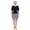 Navy Blue, variant on Adult Alzheimers Women Anti-strip Jumpsuit Short Sleeve Zipper Striped Romper One Piece Nightwear Navy Blue XL