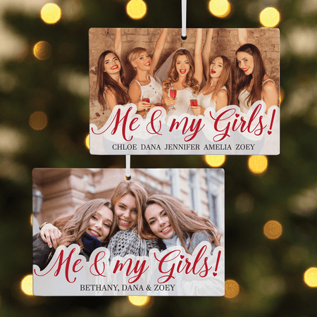 Personalized Me & My Girls Photo Christmas Ornament