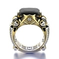 thumbnail image 3 of Anillo de circonita de dos colores con forma de joyería, anillo atmosférico de moda, 3 of 5