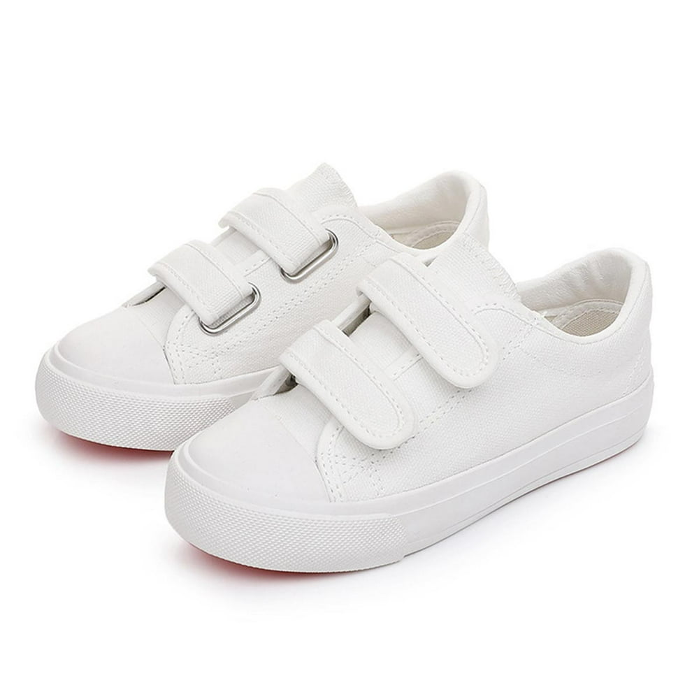 youth white canvas shoes