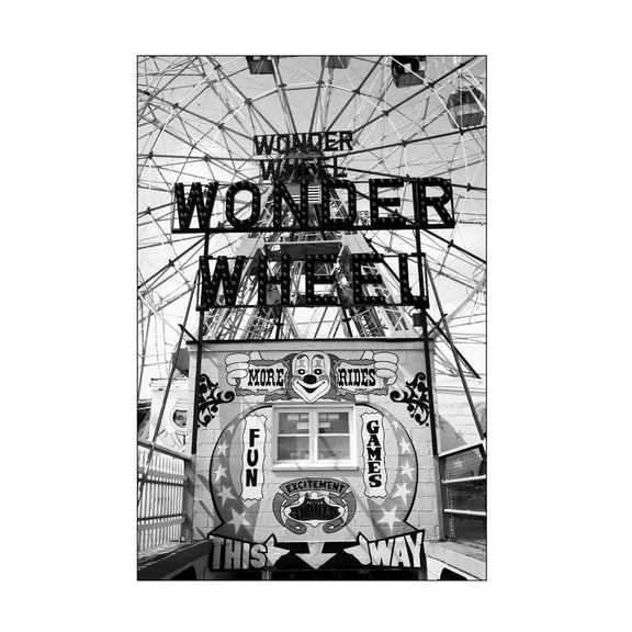 Trademark Fine Art Yale Gurney Coney Island Wonder Wheel Canvas Wall Art - 22x32