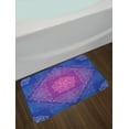 thumbnail image 2 of Purple Mandala Bath Mat, Psyschedelic Oriental Theme Floral Pattern in Filigree Style, Plush Bathroom Decor Mat with Non Slip Backing, 29.5" X 17.5", Magenta Night Blue White, by Ambesonne, 2 of 2