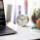 thumbnail image 3 of Silent Alarm Clock - Non Ticking Analog Alarm Clocks With Warm Light - Minimalistic Round, 3 of 5