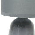 thumbnail image 5 of Simple Designs 10.04" Tall Ceramic Thimble Base Table Lamp with Matching Shade, Gray, 5 of 7