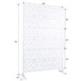 thumbnail image 3 of Tcbosik Metal Privacy Screen for Outdoor & Indoor Use, Free Standing Privacy Screen for Patio, Garden, Poolside, Decorative Privacy Panels, Easy Assembly, White, 3 of 8