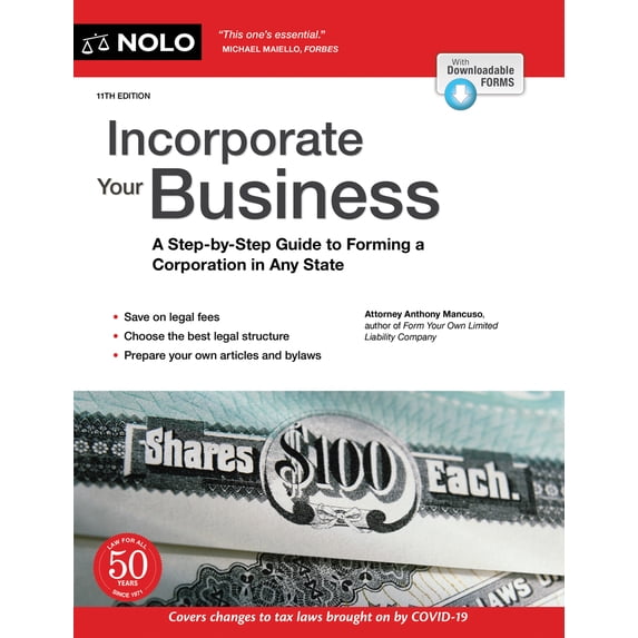 Pre-Owned Incorporate Your Business: A Step-By-Step Guide to Forming a Corporation in Any State (Paperback)