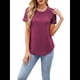 thumbnail image 2 of Camisetas de Corta para Mujer, Blusas Informales de Moda para Verano y . Conjuntos de Vacaciones Modernos. Rojo Carmesí L, 2 of 10