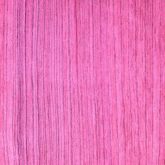 Ahgly Company Indoor Square Abstract Pink Modern Area Rugs, 6' Square