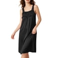 thumbnail image 3 of Women's Sleepwear Zaewscy Women's Casual Home Wear Sleeveless Short Nightgown Black Free Size, 3 of 8