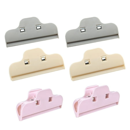 

Eastshop 6Pcs Food Storage Sealing Clips Reusable Kitchen Tool Plastic Snack Food Tea Bag Sealing Clip for Kitchen