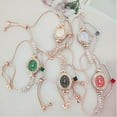 thumbnail image 3 of Montre Bracelet Étudiante Féminine Ovale à Clous de Diamant, 3 of 4