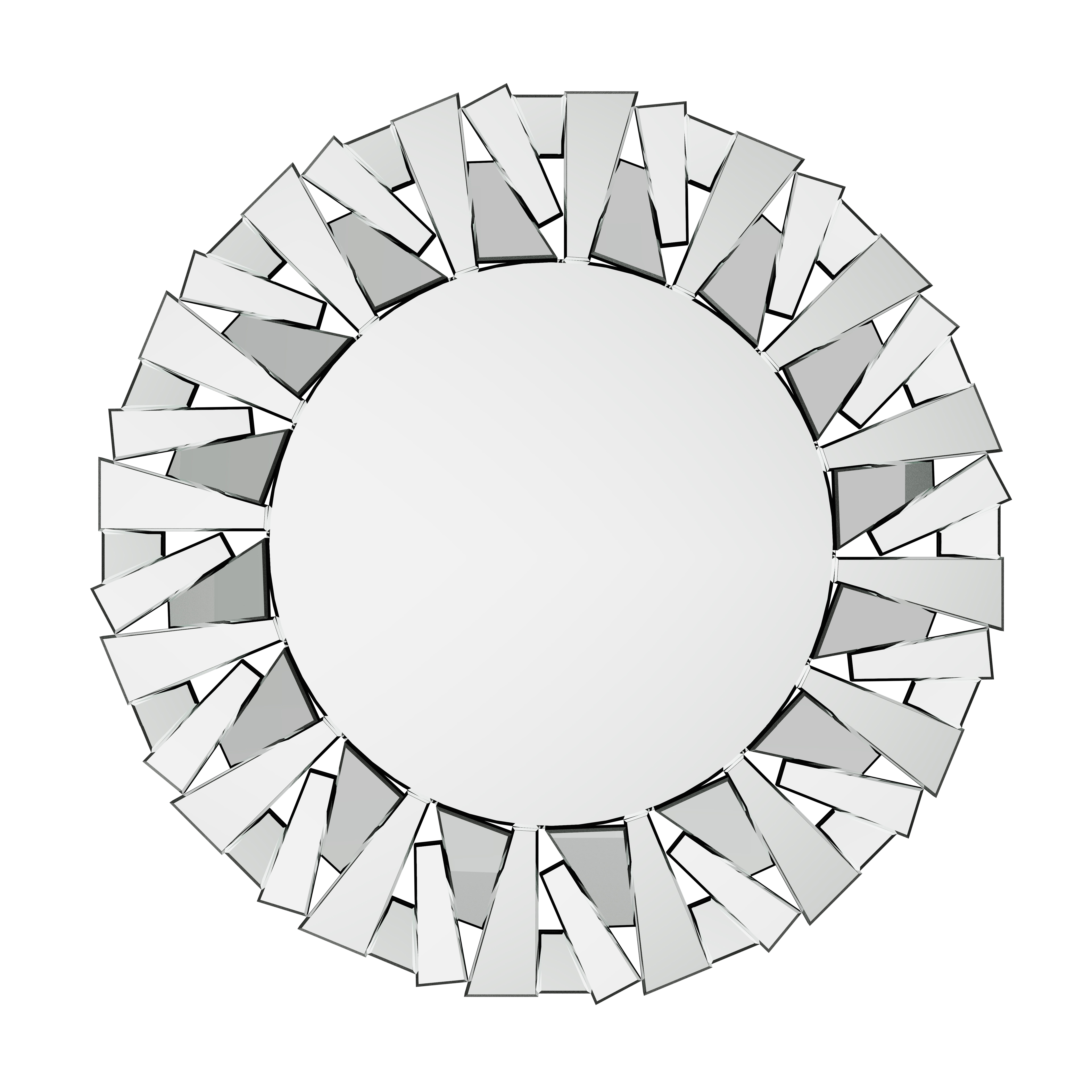 LUVODI Clear Sunburst Wall Mirror Decorative Accent Mirror for Bathroom Living Room Decor Round 32in