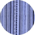 thumbnail image 1 of Ahgly Company Indoor Round Abstract Blue Modern Area Rugs, 4' Round, 1 of 4