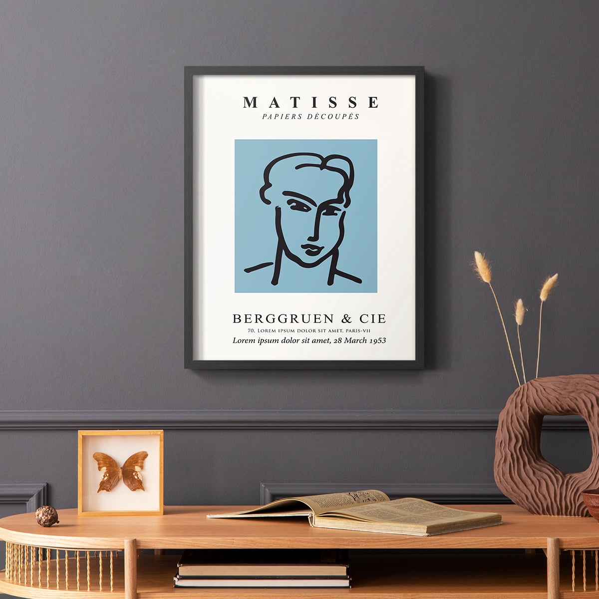 Matisse CXXXVI Framed Print in Black Solid Wood 22 x 28 Framed Print