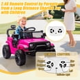 thumbnail image 5 of Okybaby 24V Kids Ride On Truck Car with Remote Control,Four-wheel Suspension, Max Speed 3.11MPH, Electric Kids Ride On Toy Car with Dual Motor,LED Light,USB,Bluetooth,MP3 for Kids of 2-5,Pink, 5 of 8