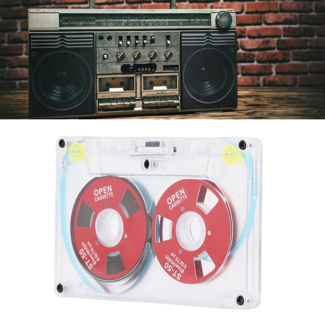 Cintas de Casete En, Atractivo Visual, Tiempo de Grabación de 46 Minutos, Cinta Férica Tipo I, Grabación de Música, Carcasa de PC, Rueda Galvanizada de Color Metálico,