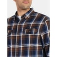 thumbnail image 5 of George Men's and Big Men's Double Pocket Flannel Shirt, 2 Pack, Sizes XS-3XLT, 5 of 7