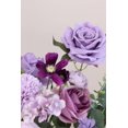 thumbnail image 2 of Piklado Caja Combinada De Flores Artificiales, Juego De Flores Artificiales, Hojas Sueltas Y Tallos, Ramo De Centro De Boda, Novia, Boda, Baby Shower (Lavanda Y Morado Oscuro), 2 of 5