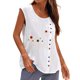 thumbnail image 1 of Mujer Verano Casual Sin mangas Botón Chaleco Cuello redondo Blusa suelta Active Top Mujer Fridja  gh2313, 1 of 4