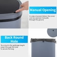 thumbnail image 4 of BestOffice 13Gal PlasticTrash Can Automatic Touchless, Odor Control Kitchen Garbage Can w/Lid, Gray, 4 of 7