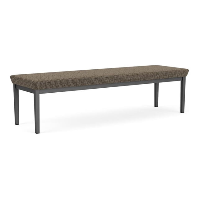 Banc 3 Places pour Réception et Salle d'Attente Lenox en Acier / Acier Charbon / Brun