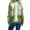 thumbnail image 2 of EMMIOL Skeleton Graphic Fall Sweater for Women Y2K Retro Black Long Sleeve Chunky Knit Pullover with Bone Print, 2 of 7