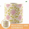thumbnail image 3 of 4 Rolls Floral Printing Pattern Napkin Paper Novelty Flower Pattern Toilet Tissues Hand Towel Napkins Holiday Handkerchief Paper Roll, 3 of 4