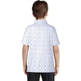 thumbnail image 3 of FYDUU Boys Polo Shirts Short Sleeve Printed Golf Shirts Collared Graphic Tee Tops for Kids Breathable Lightweight Polo Shirt School Wear 3-4 Years, 3 of 3