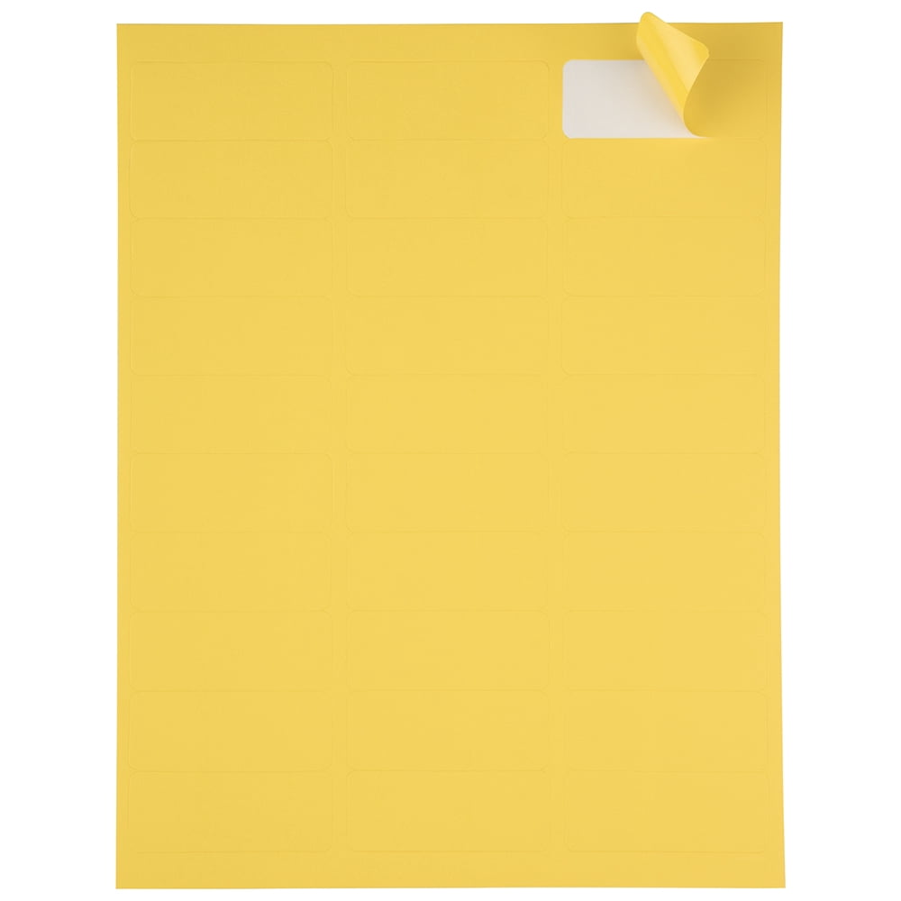 JAM Paper Return Address Labels, 1 x 2 5/8, Yellow, 120 per Pack
