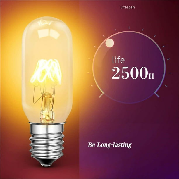 Nilight Microwave Light Bulb Replacementof WB36x10003 for Most GE and Whirlpool Oven 40W 130V E17 Intermediate Base Type 3 Pack