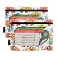thumbnail image 2 of Cartoon Colorful Elephants 2 Pack Pencil Pouch for 3 Ring Binder Smooth Zipper Folders with Pockets Clear Window Pencil Case, 2 of 6