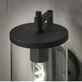 thumbnail image 4 of Hampton Bay Lurelane 14 in. Medium Modern 1-Light Matte Black Hardwired Outdoor Cylinder Wall Lantern Sconce Light, 4 of 5