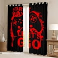 thumbnail image 2 of Castle Fairy Teens Red Gamer Blackout Curtains Set of 2 (52x84 Each),Graffiti Splash Window Curtains,Abstract Gamepads Curtains and Drapes,Luxury Bedroom Decor, 2 of 6