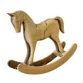 thumbnail image 1 of Estatua de caballo mecedor, adorno de escritorio, madera, vintage, rústico, retro, escultura animal Amarillo, 1 of 9