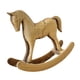 thumbnail image 1 of Estatua de caballo mecedor, figura decorativa de madera, adorno de escritorio para la oficina y la vida. Amarillo, 1 of 9