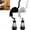 Black+White, variant on LED Cat Night Light, Retro Hanging, Shelf Decor