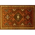 thumbnail image 1 of Ahgly Company Machine Washable Indoor Rectangle Persian Yellow Traditional Area Rugs, 6' x 9', 1 of 4