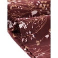thumbnail image 6 of INSPIRE CHIC Women's Floral Dress V Neck Flutter Cap Sleeves Summer Midi Wrap Sundress S Burgundy, 6 of 7