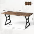 thumbnail image 4 of Luku 70.9" Farmhouse Dining Table for 6 with Heavy Duty Metal Legs, 4 of 7