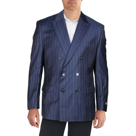 Lauren Ralph Lauren Mens Wool Blend Business Two-Button Blazer Navy 44R