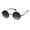 Black Smoke, variant on Super Snug Small Round Circle Lens Hippie Metal Rim Sunglasses Silver Pink Blue