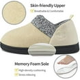 thumbnail image 2 of House Slippers for Woman Men, Women's Fuzzy Memory Foam Winter House Slippers for Indoor Outdoor, 2 of 11