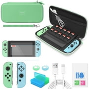 Switch Accessories Bundle - YUANHOT Essential Kit for Nintendo Switch with Carrying Storage Case, Screen Protector,