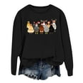 thumbnail image 1 of WEAIXIMIUNG Sweatshirts à Col Rond Graphiques pour Femmes Pull à Capuche Imprimé Lettre Col Rond pour Automne & Hiver, 1 of 3